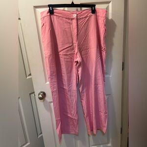 Estelle 3X Pink Casual Wide Leg Pants 2 Side Pockets 29 Inch Inseam NWT